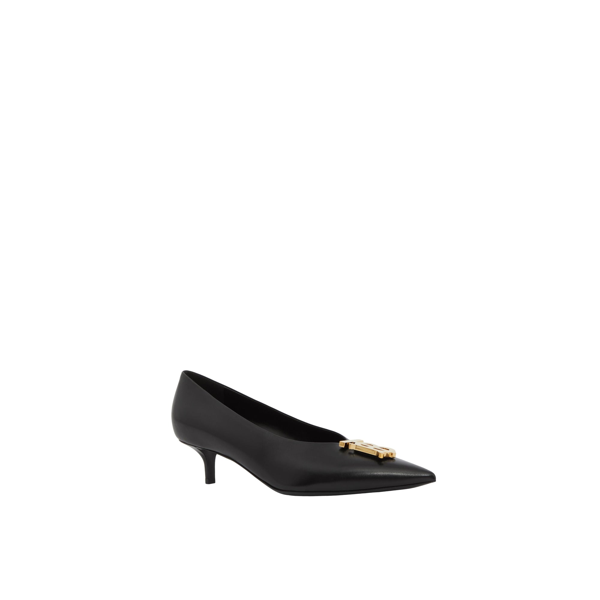 Escarpins à bout pointu 40 en cuir monogramme - Black