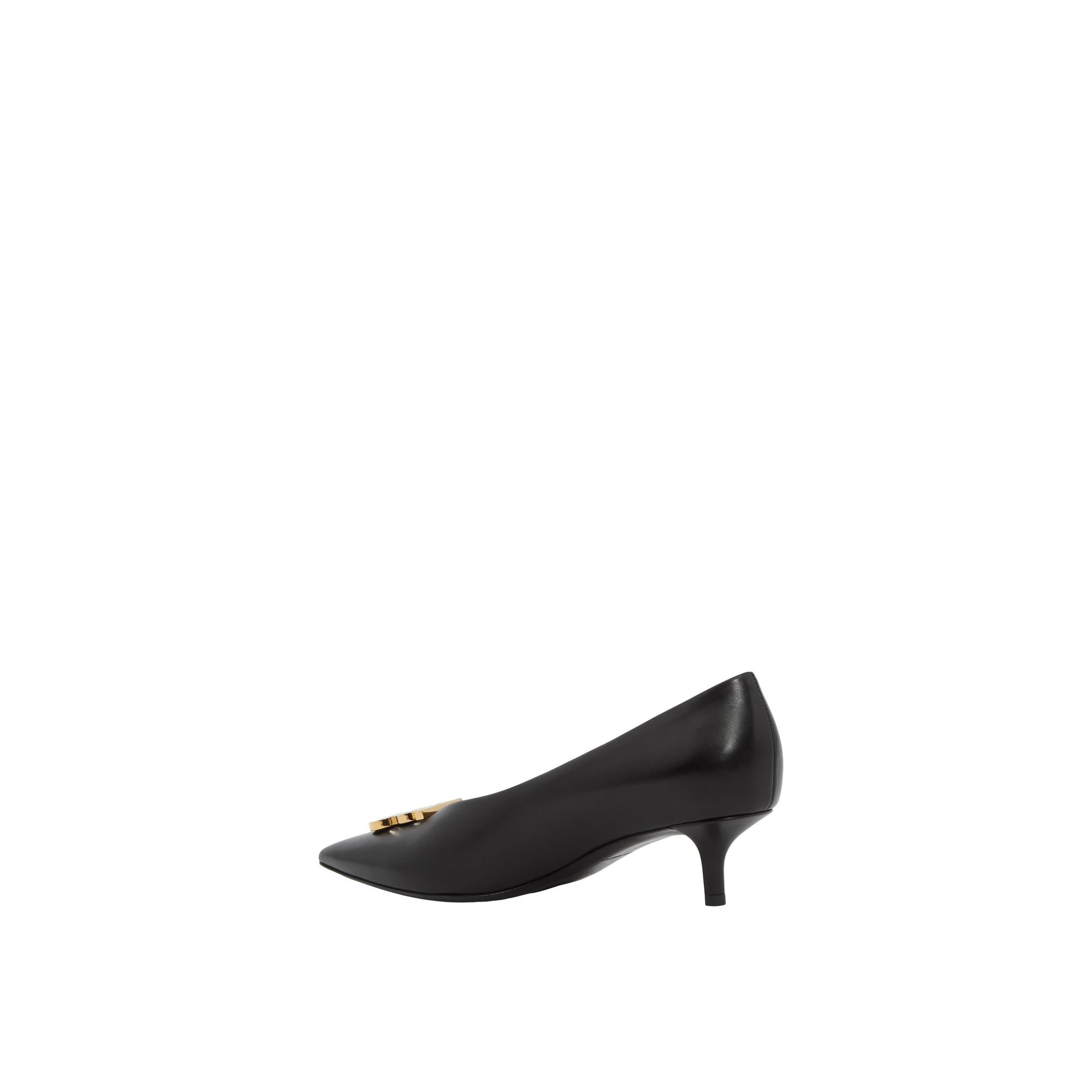 Escarpins à bout pointu 40 en cuir monogramme - Black