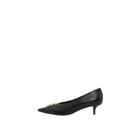 Escarpins à bout pointu 40 en cuir monogramme - Black