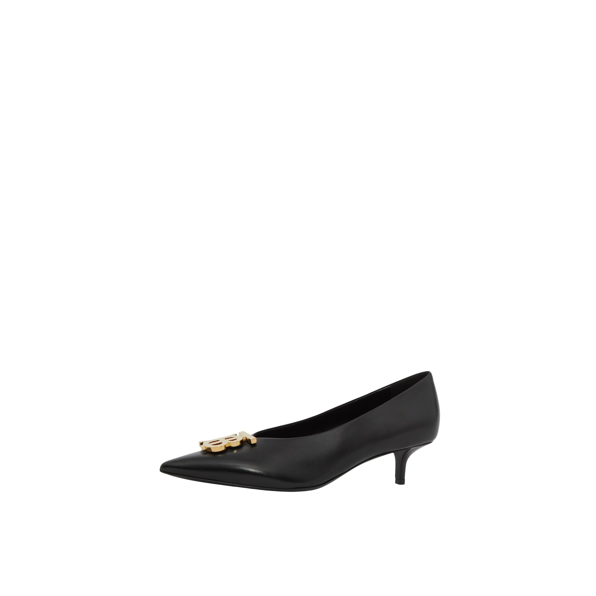 Escarpins à bout pointu 40 en cuir monogramme - Black