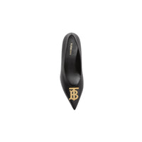 Escarpins à bout pointu 40 en cuir monogramme - Black