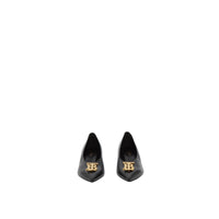 Escarpins à bout pointu 40 en cuir monogramme - Black