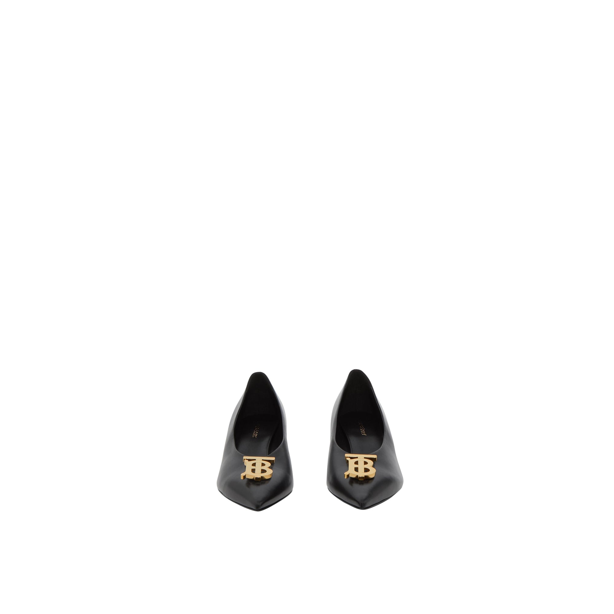 Escarpins à bout pointu 40 en cuir monogramme - Black