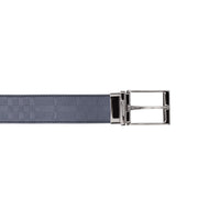 Ceinture réversible en cuir à carreaux gaufrés - Black & Tan