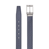 Ceinture réversible en cuir à carreaux gaufrés - Black & Tan