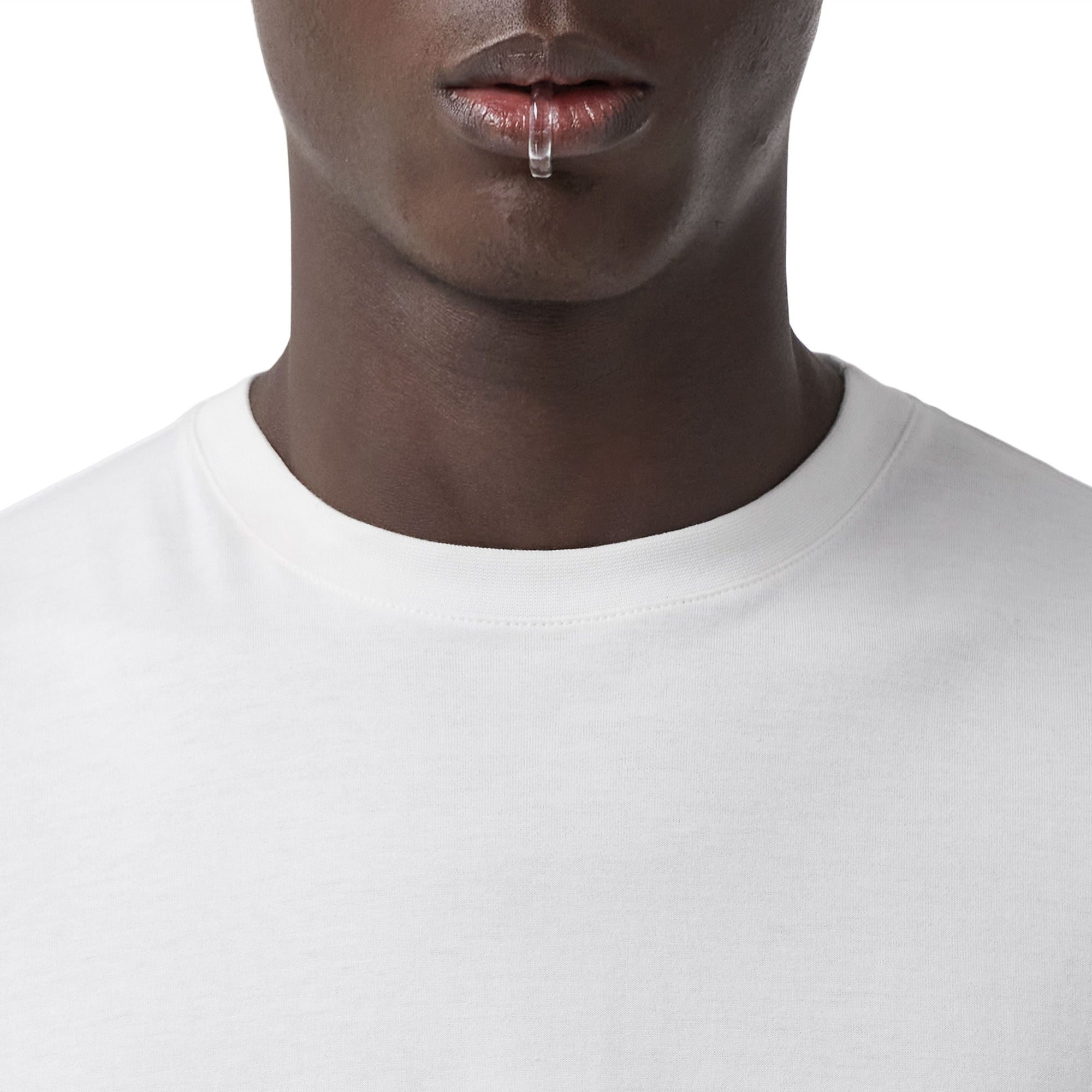 T-shirt oversize sans manches en coton - White