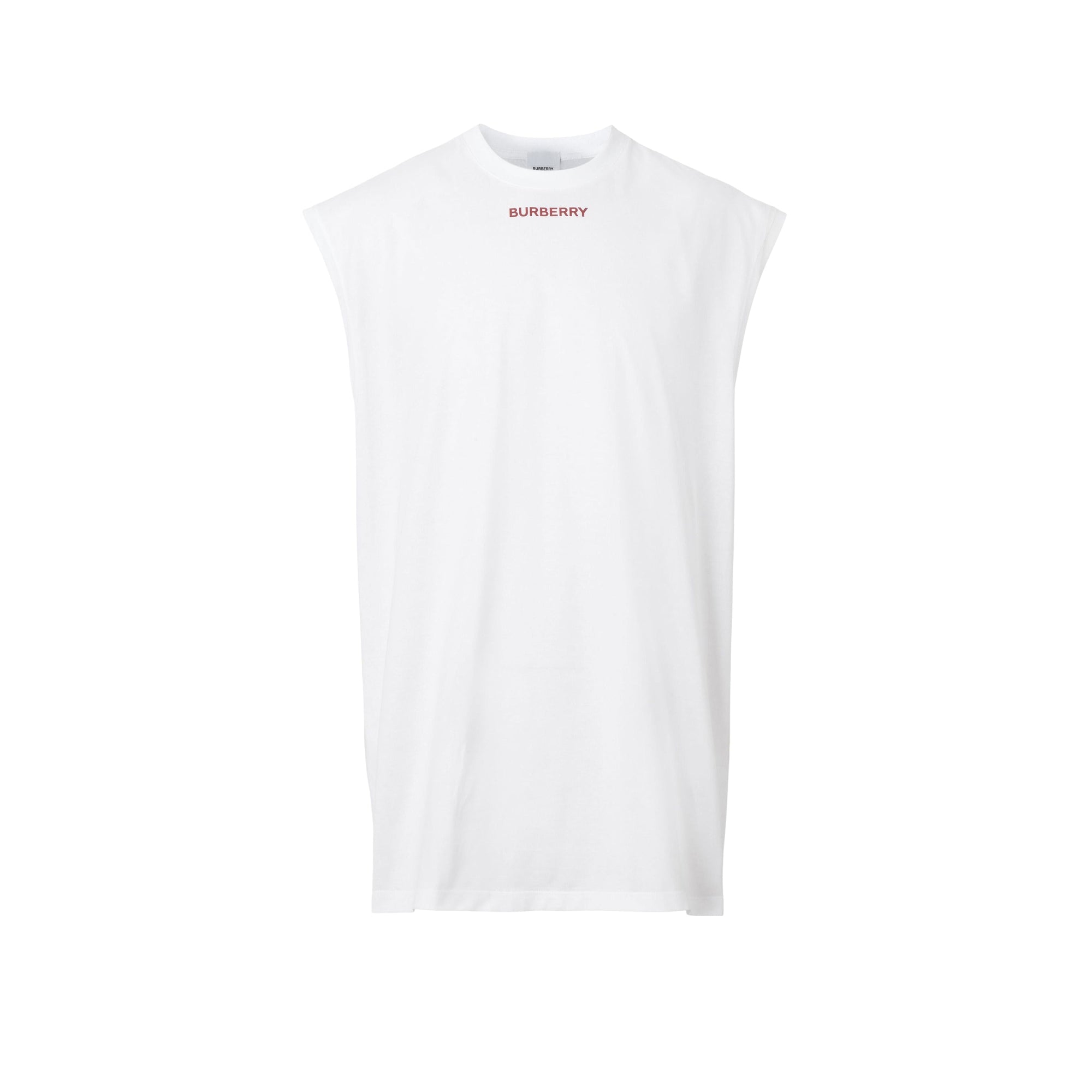 T-shirt oversize sans manches en coton - White