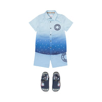 Short à imprimé constellation - Pale Blue & Navy Pattern