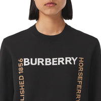 Pull jacquard en laine mélangée Horseferry Square - Black