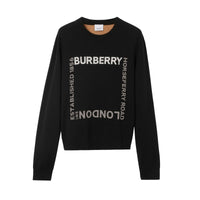 Pull jacquard en laine mélangée Horseferry Square - Black