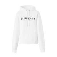 Sweat à capuche oversize en coton à logo - White