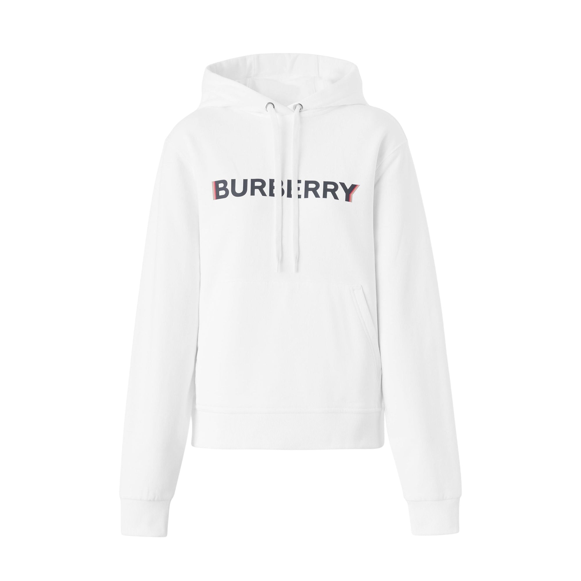 Sweat à capuche oversize en coton à logo - White