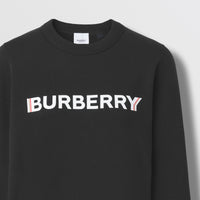 Sweat oversize en coton à logo - Black