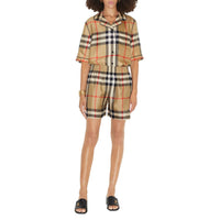Chemise en soie à motif Vintage check - Archive Beige Check