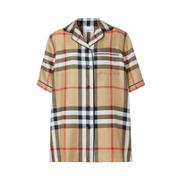 Chemise en soie à motif Vintage check - Archive Beige Check