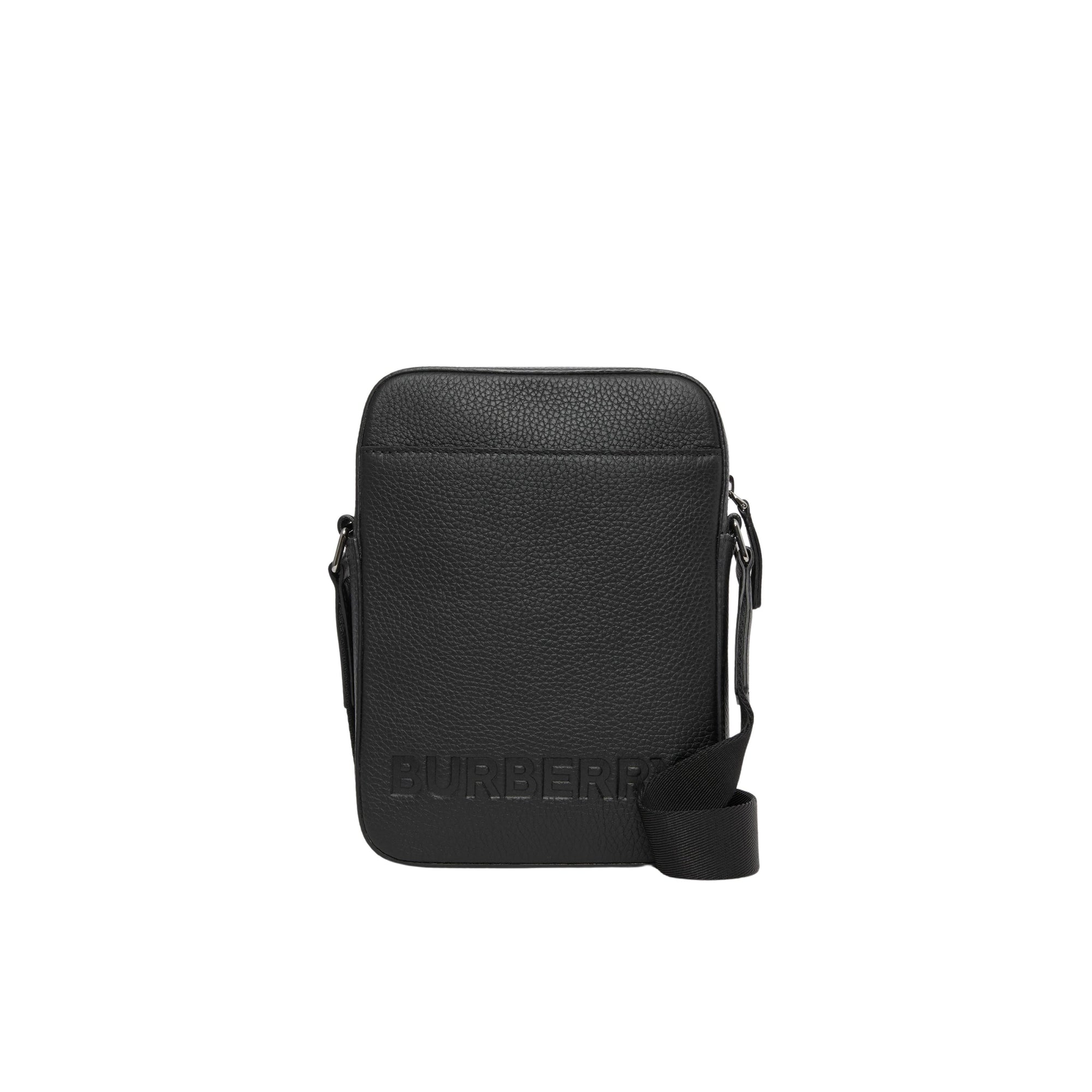 Sac à bandoulière en cuir embossé - Black