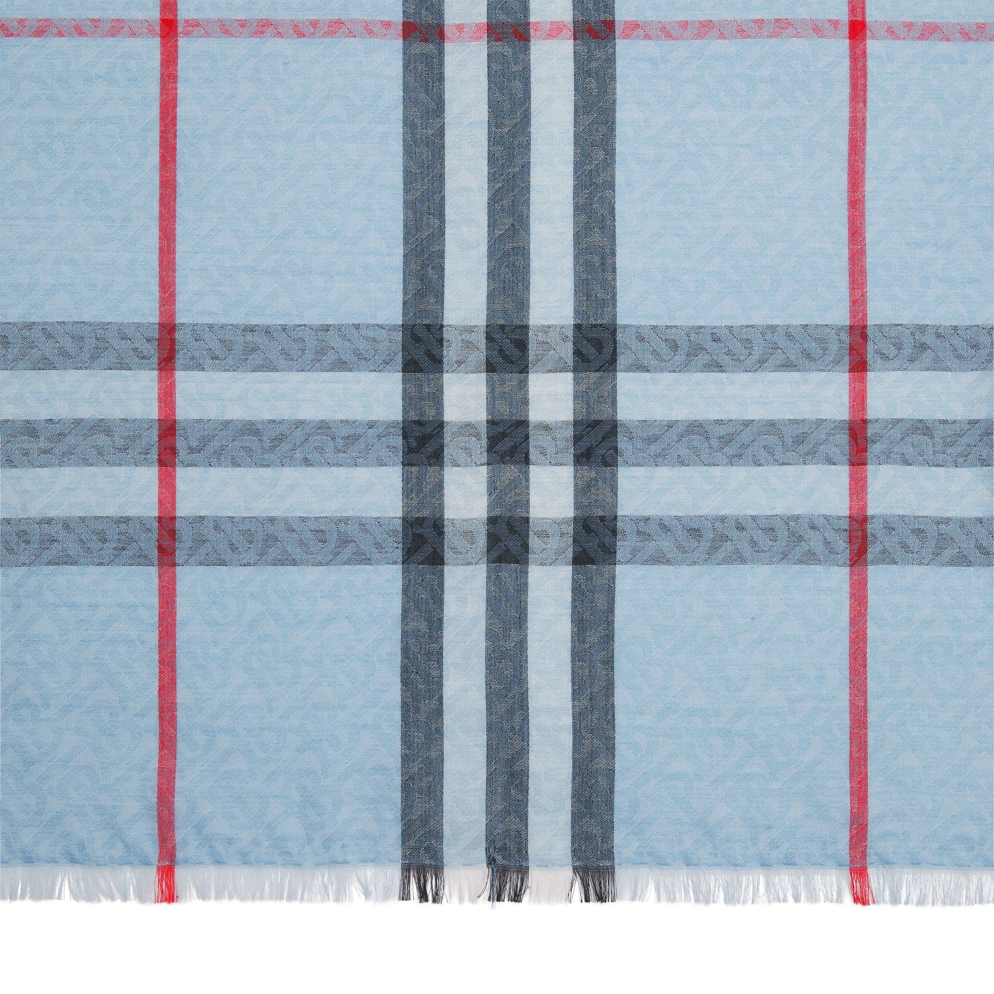 Écharpe légère en laine et soie - Pale Blue