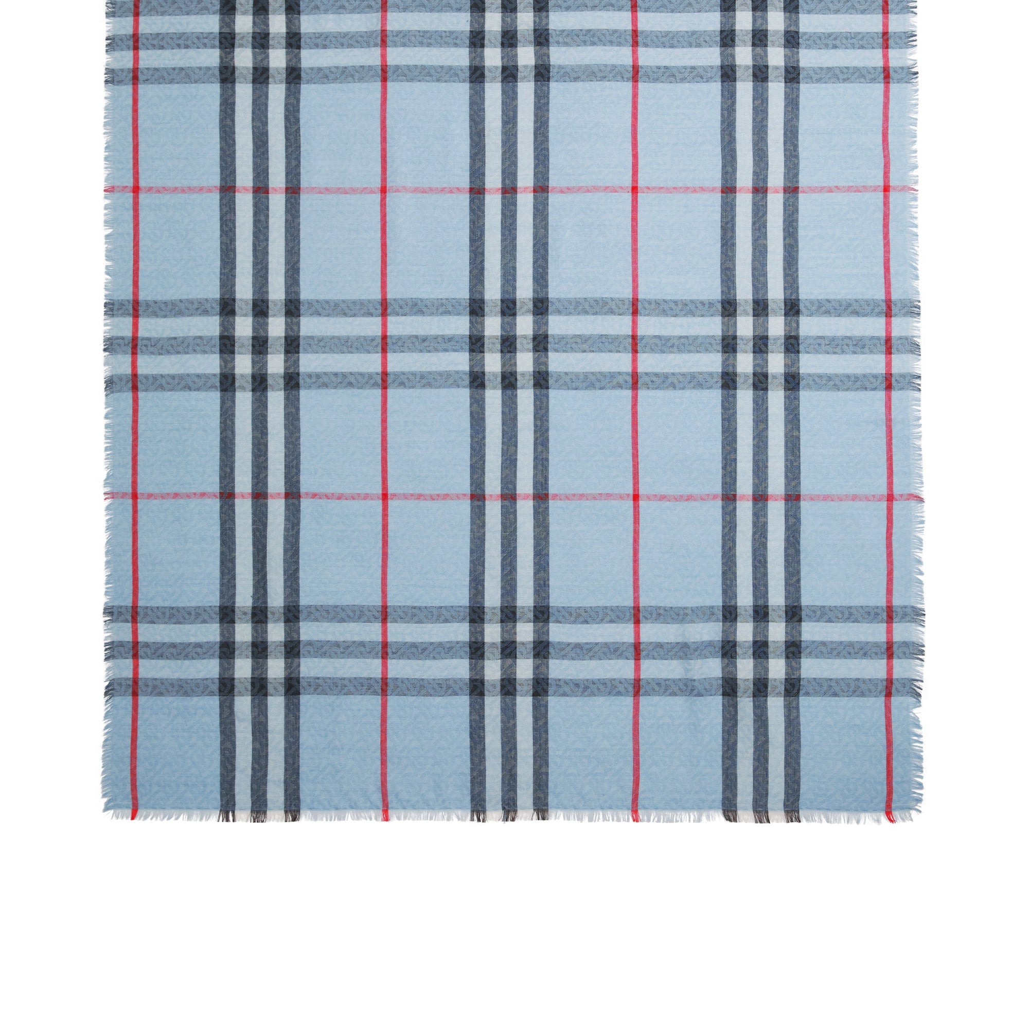 Écharpe légère en laine et soie - Pale Blue