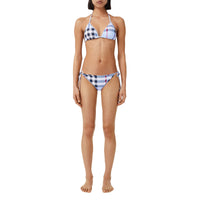 Bikini triangle Exaggerated Check - Pale Blue Check