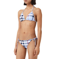 Bikini triangle Exaggerated Check - Pale Blue Check