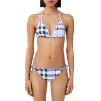 Bikini triangle Exaggerated Check - Pale Blue Check