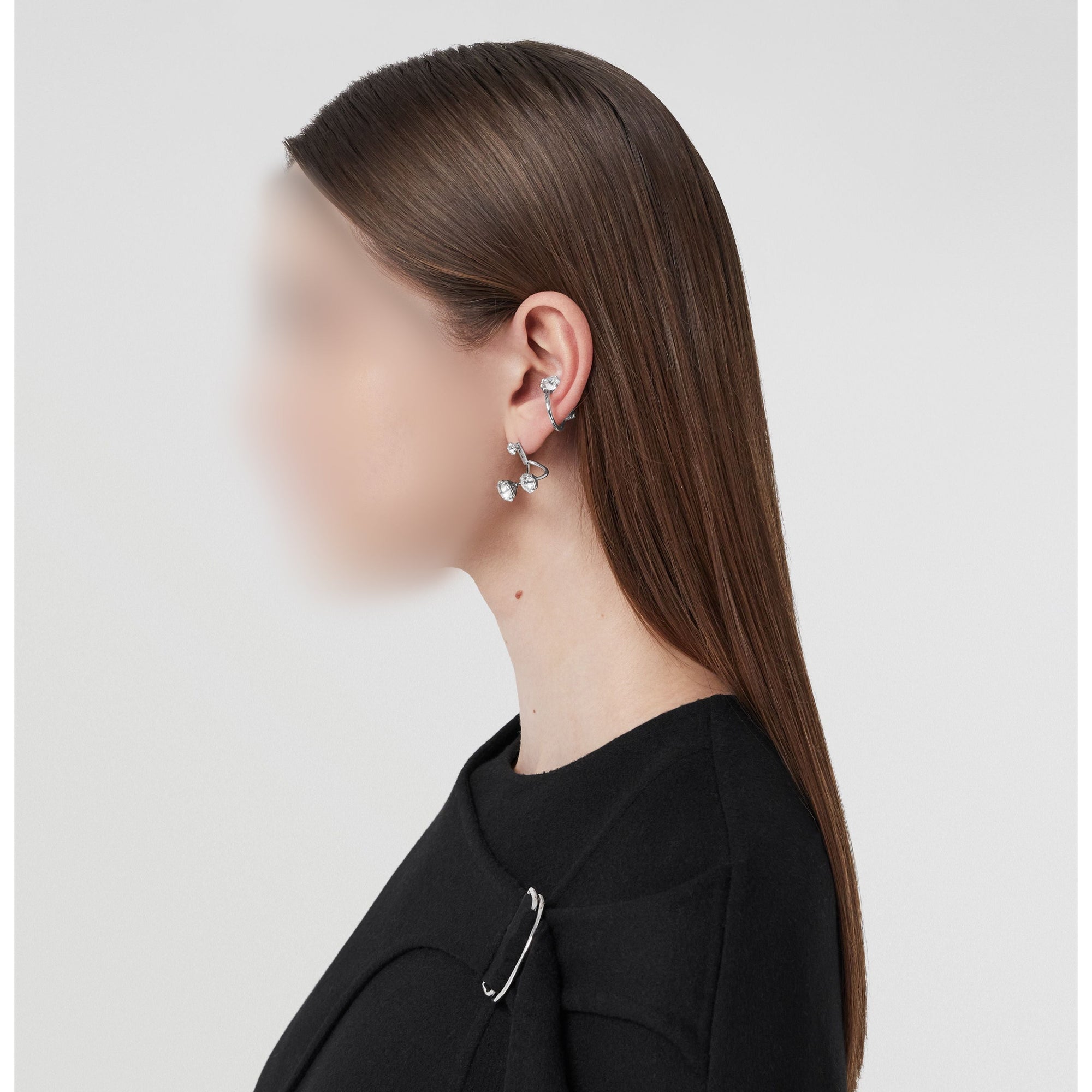 Boucles d'oreilles plaquées à cristaux - Crystal & Palladio