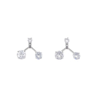 Boucles d'oreilles plaquées à cristaux - Crystal & Palladio