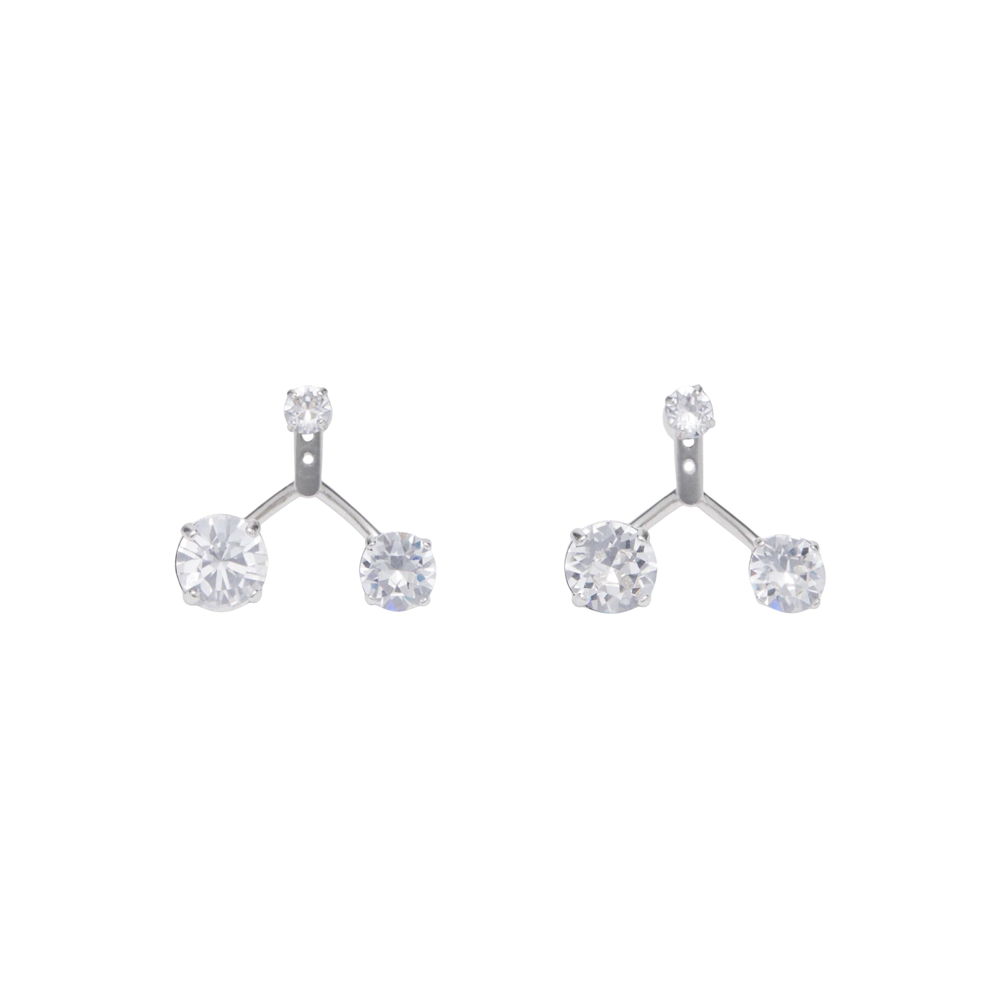 Boucles d'oreilles plaquées à cristaux - Crystal & Palladio