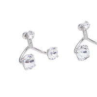 Boucles d'oreilles plaquées à cristaux - Crystal & Palladio