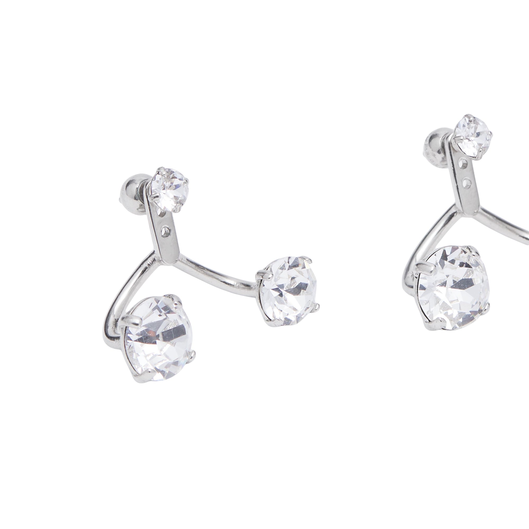 Boucles d'oreilles plaquées à cristaux - Crystal & Palladio