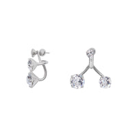 Boucles d'oreilles plaquées à cristaux - Crystal & Palladio