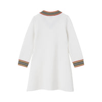 Robe en laine mélangée à rayures iconiques - Ivory
