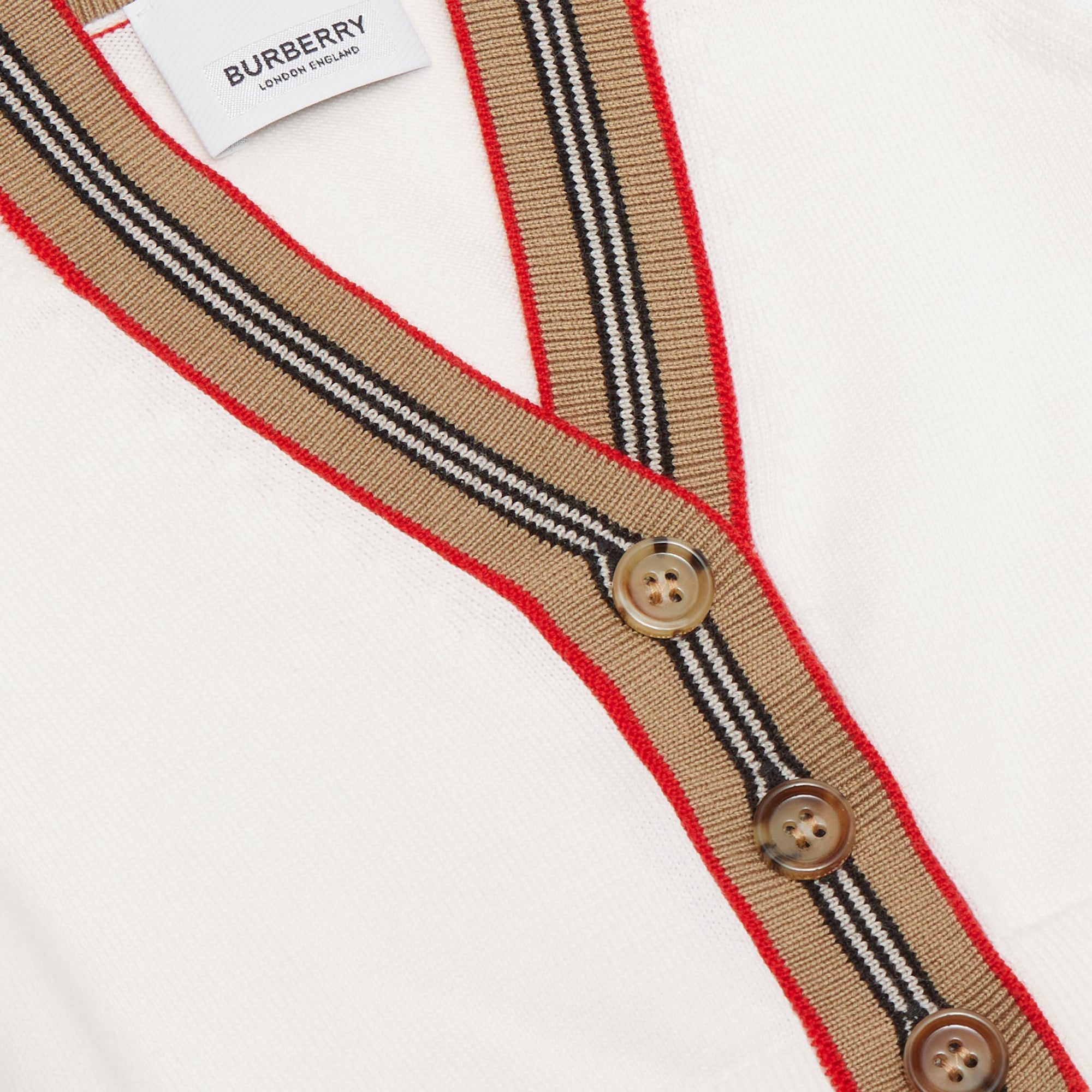 Cardigan à rayures iconiques - Ivory