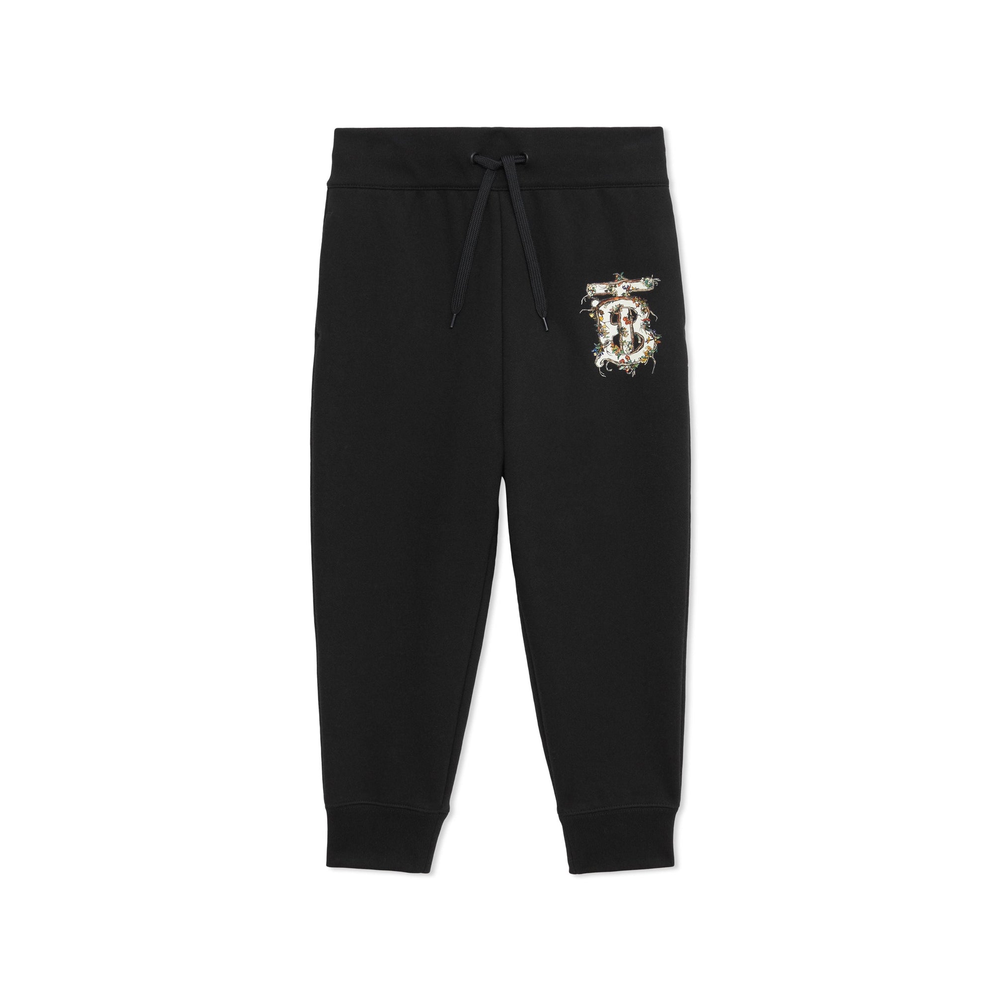 Pantalon de survêtement en coton à motif monogramme - Black
