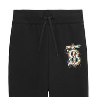 Pantalon de survêtement en coton à motif monogramme - Black