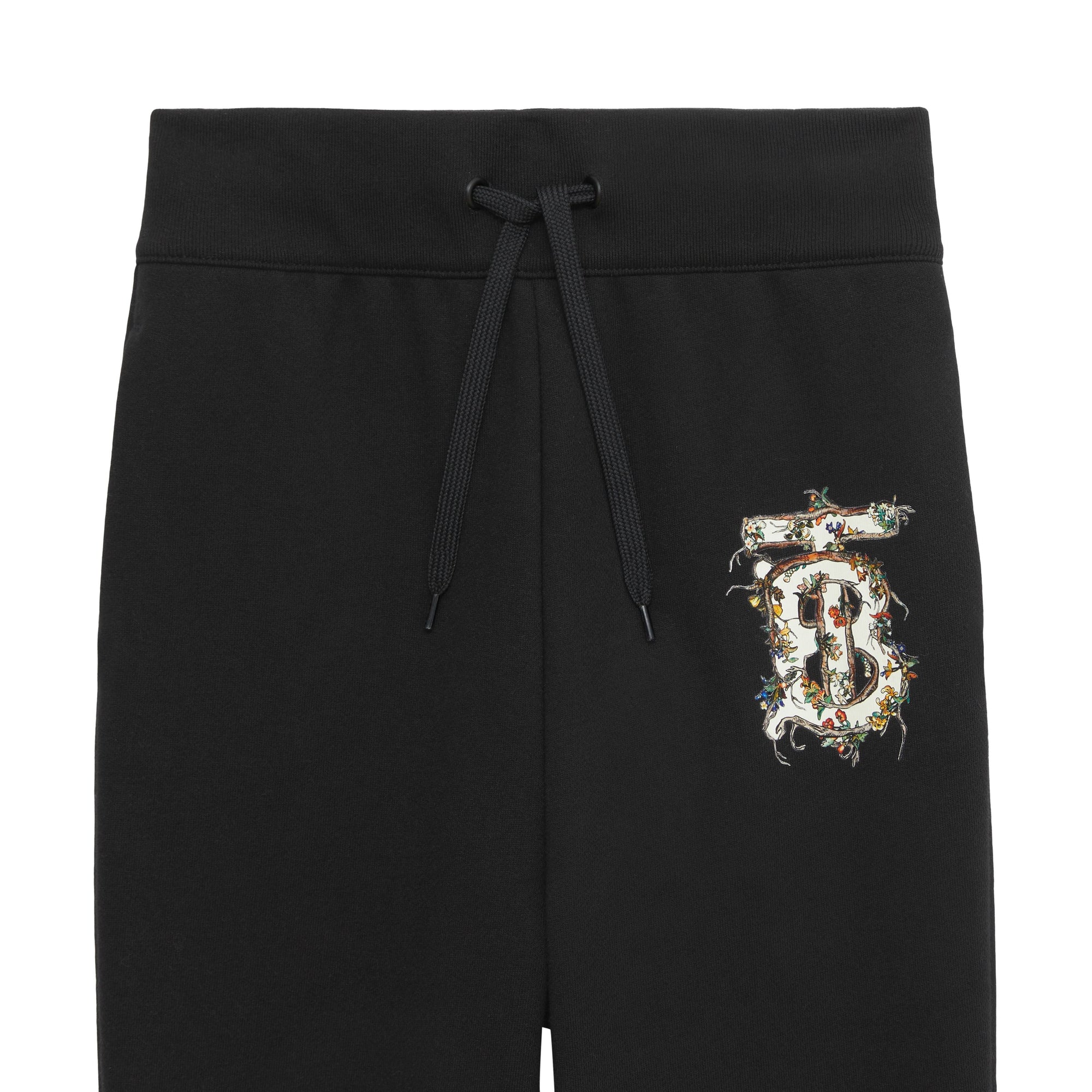 Pantalon de survêtement en coton à motif monogramme - Black