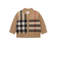 Veste en laine et cachemire à motif Check - Archive Beige Check