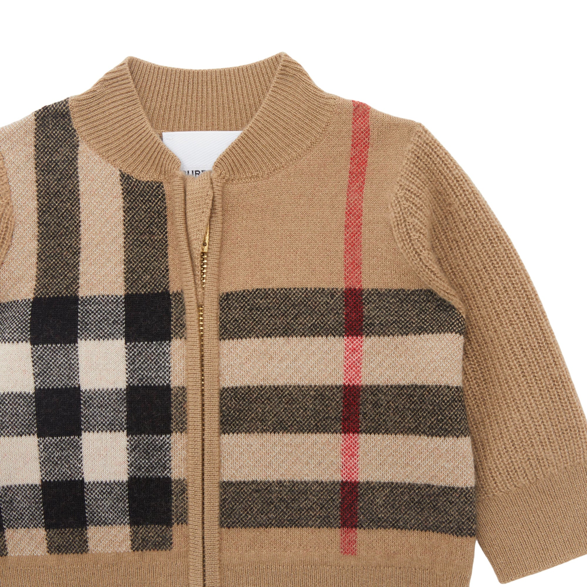 Veste en laine et cachemire à motif Check - Archive Beige Check