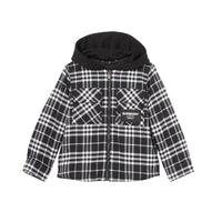Veste à capuche à carreaux vintage - Black Check