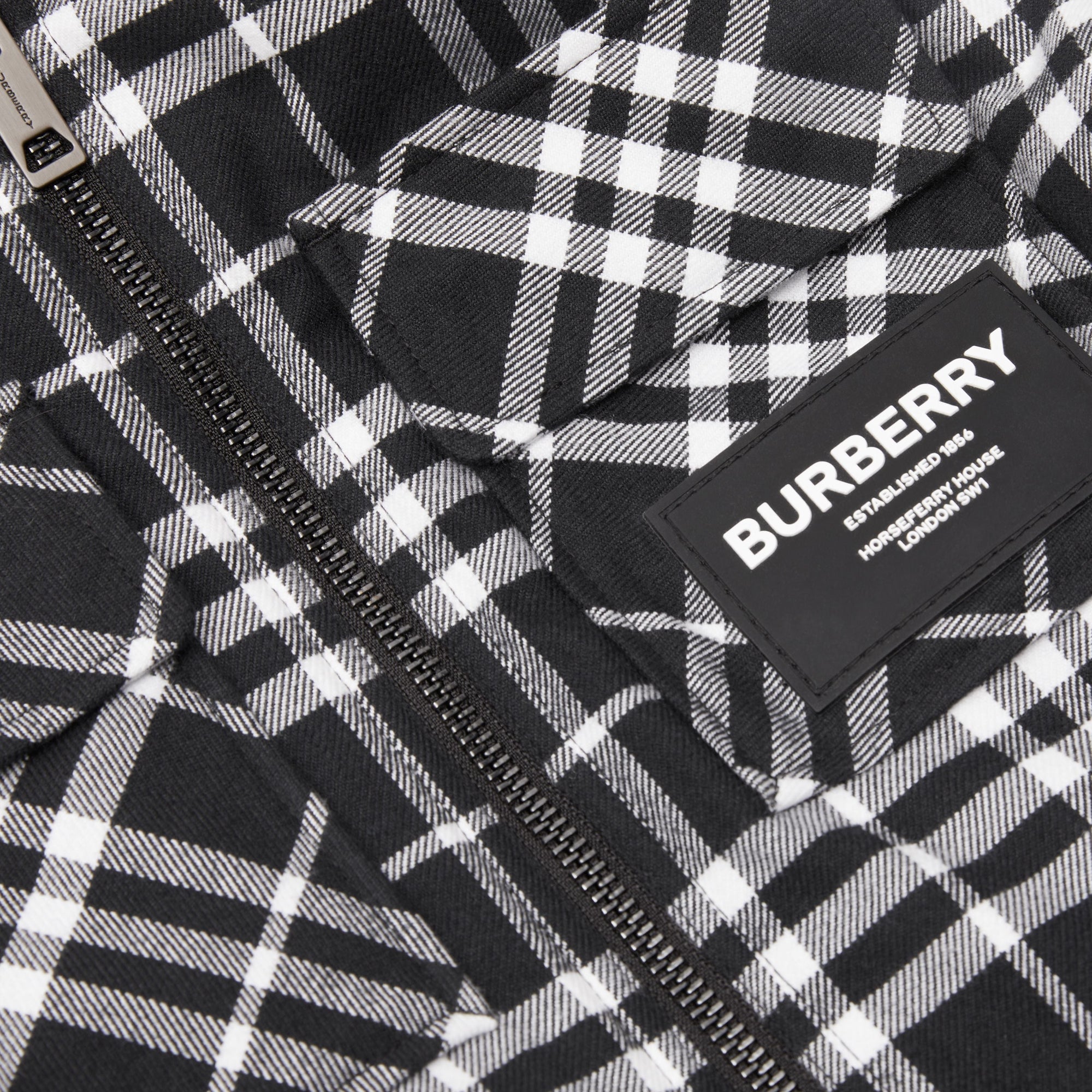 Veste à capuche à carreaux vintage - Black Check