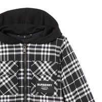 Veste à capuche à carreaux vintage - Black Check