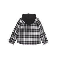 Veste à capuche à carreaux vintage - Black Check