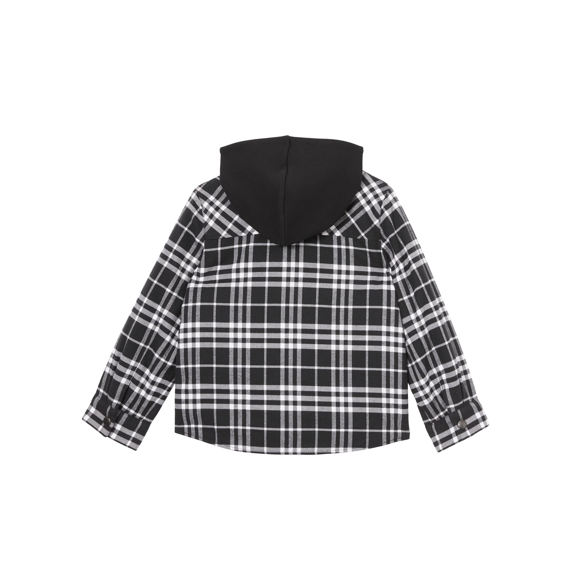 Veste à capuche à carreaux vintage - Black Check