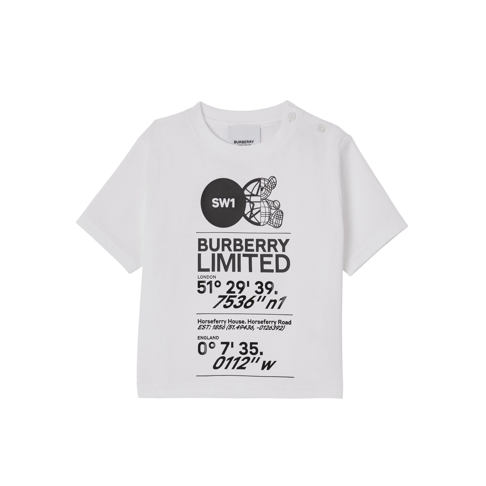 T-shirt en coton à imprimé montage - White