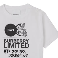 T-shirt en coton à imprimé montage - White