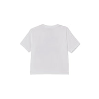 T-shirt en coton à imprimé montage - White