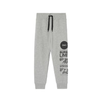 Pantalon de survêtement en coton à imprimé montage - Grey Melange