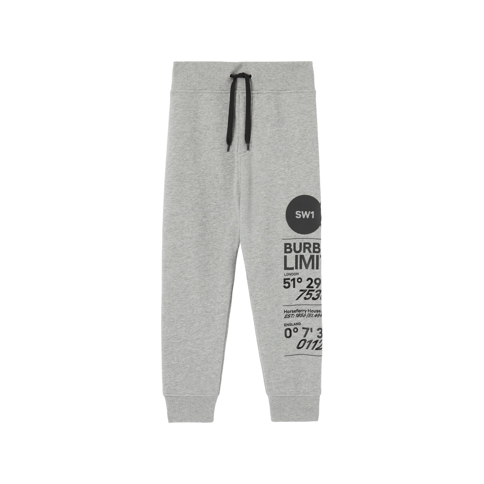 Pantalon de survêtement en coton à imprimé montage - Grey Melange