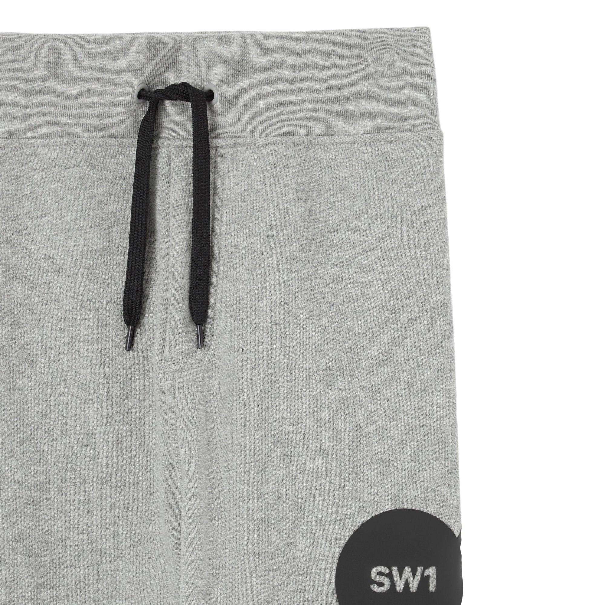 Pantalon de survêtement en coton à imprimé montage - Grey Melange
