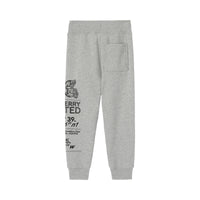 Pantalon de survêtement en coton à imprimé montage - Grey Melange